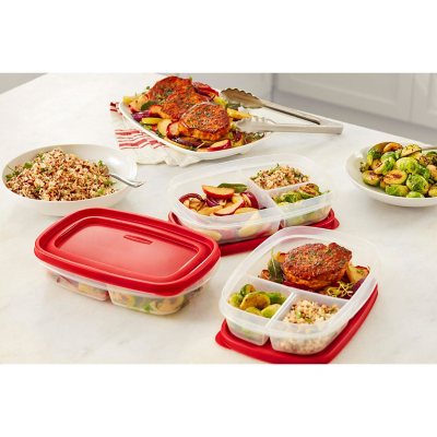 Easy Find Lids Meal Prep Food Storage Containers, 14-Piece Set