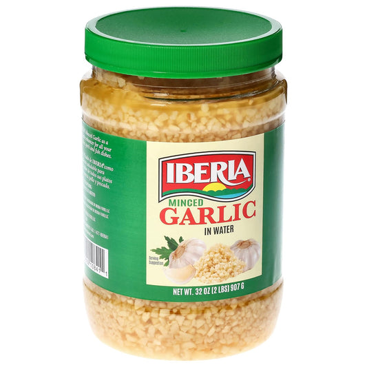 Iberia Minced Garlic In Water, 32 Ounce