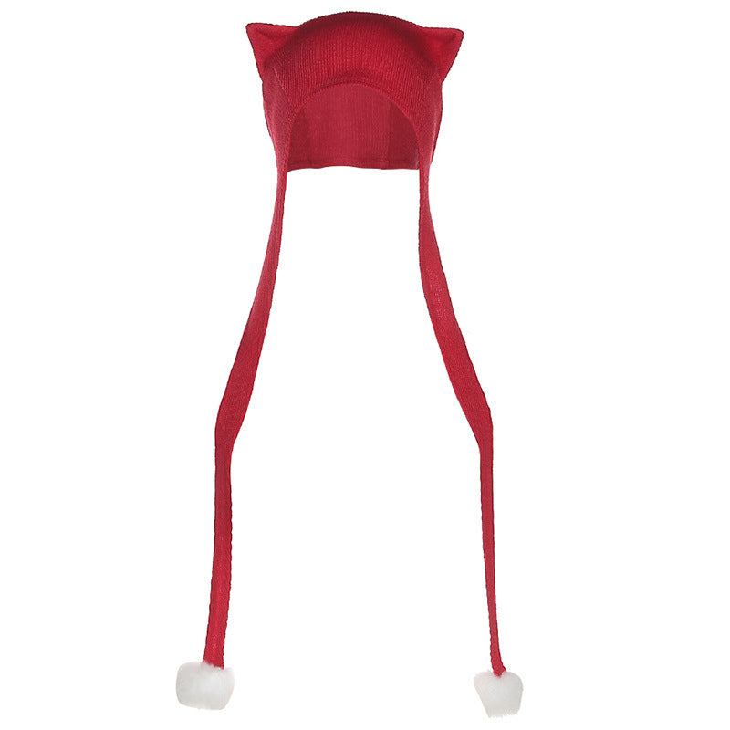 Christmas Solid Color Slim Fashion Plush Side Suspender Dress Women