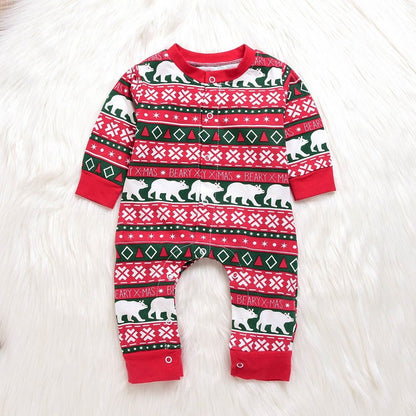 Infant Baby Boys Girls Christmas Santa XMAS Letter Plaid Romper Jumpsuit Outfits baby clothes winter clothe