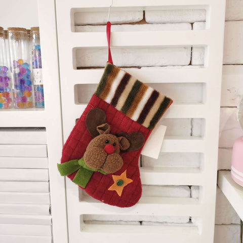 Fashion Personalized Christmas Socks Gift Bag