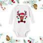 Christmas Newborn Baby White Long Sleeve Jumpsuit