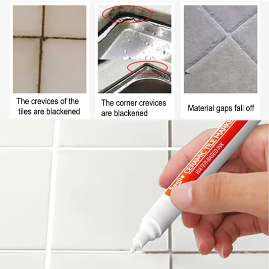 12 Color White Waterproof Tile Marker Grout Pen Wall Seam Pen for Tiles Floor