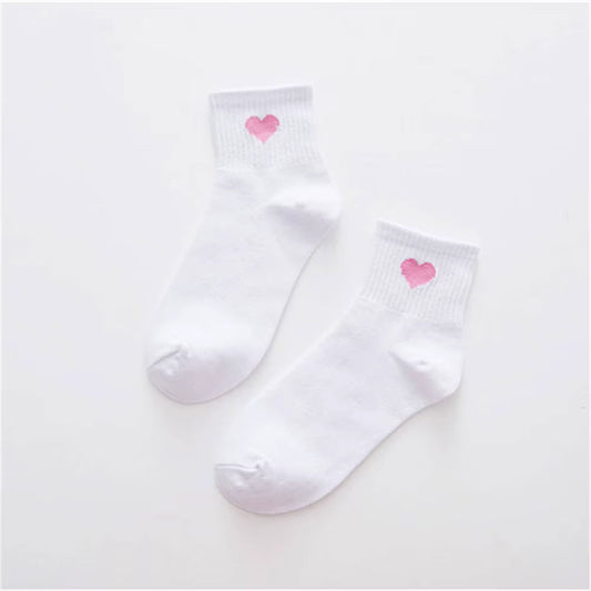 Casual Heart Love Socks – Cute & Comfortable Pure Cotton Socks for Girls and Women