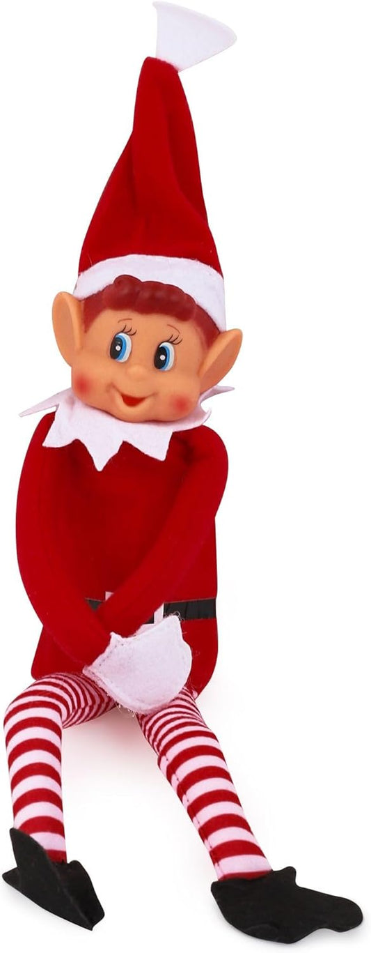 Christmas Elf Behaving Badly Plush Toy | Novelty Long Bendy Naughty Boy Christmas Elves Doll | 12 Inches