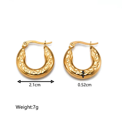 Vintage Gold Hoop Earrings – Non-Tarnish Stainless Steel Party Jewelry for Women