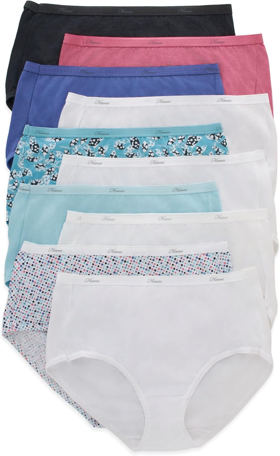 Women'S Cotton Brief Value Pack, 10-Pack, Assorted Brief Underwear 