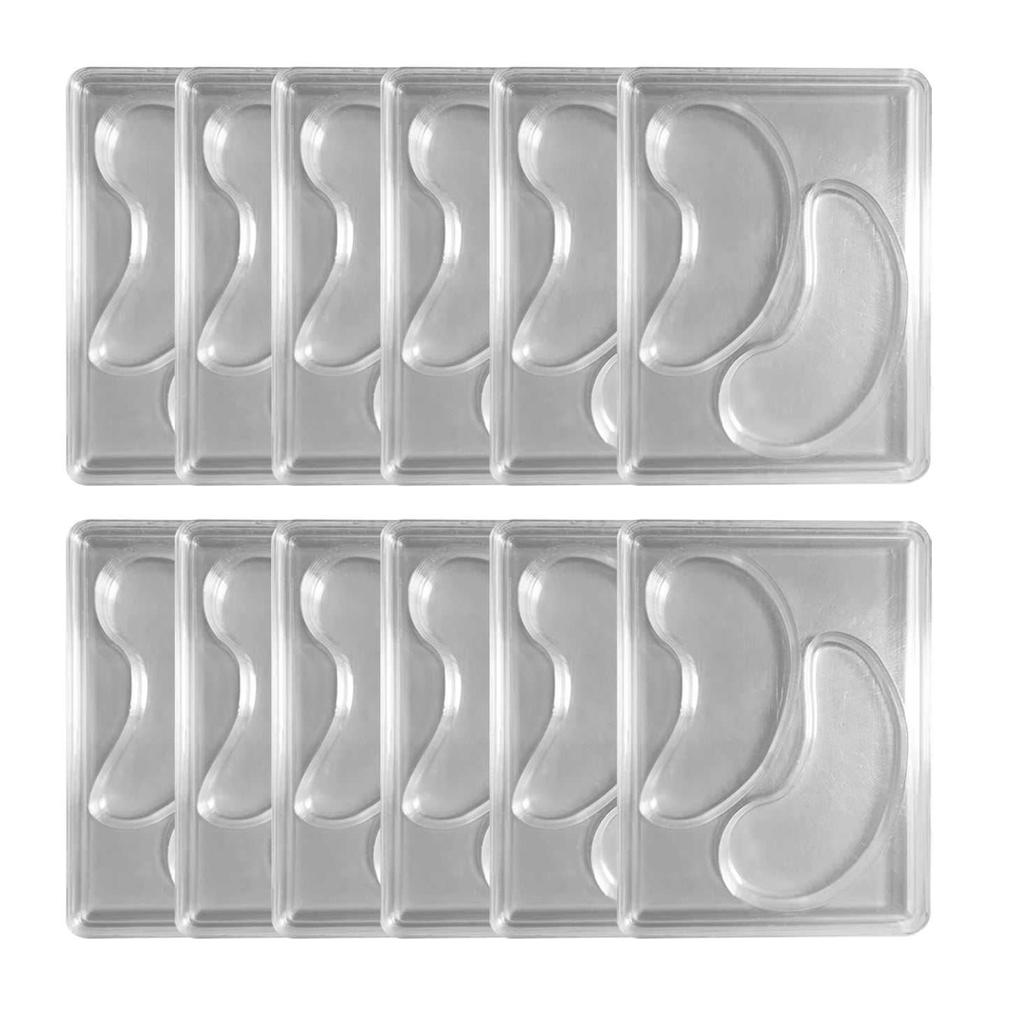 Eye Patch Maker Transparent DIY Eye Mold Reusable Eye Patch Tray Molds Homemade Eye Patch Mould Transparent 12Pcs / 24Pcs