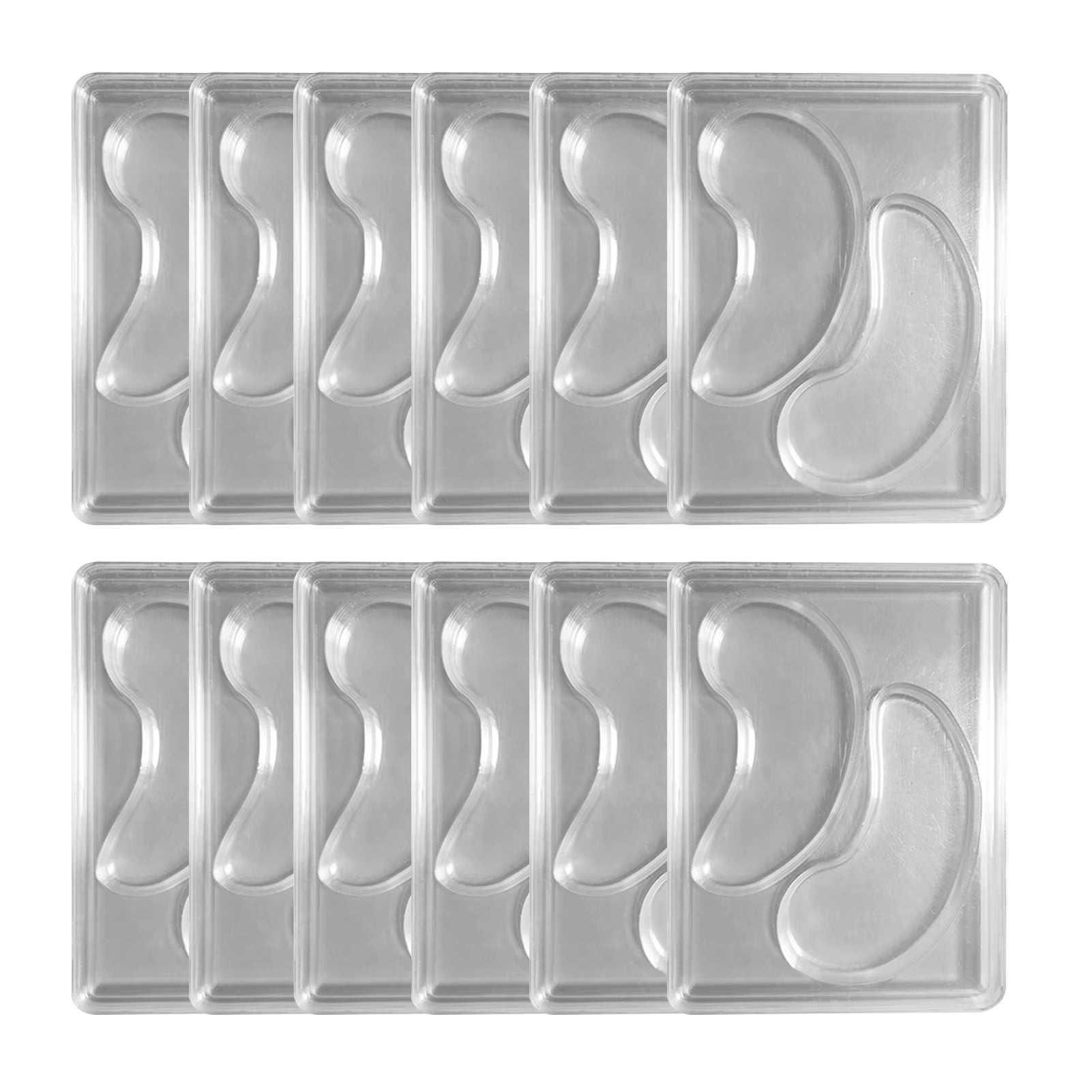 Eye Patch Maker Transparent DIY Eye Mold Reusable Eye Patch Tray Molds Homemade Eye Patch Mould Transparent 12Pcs / 24Pcs