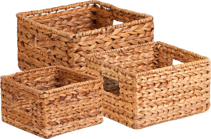 Nesting Banana Leaf Baskets, Multisize, 3-Pack,Natural