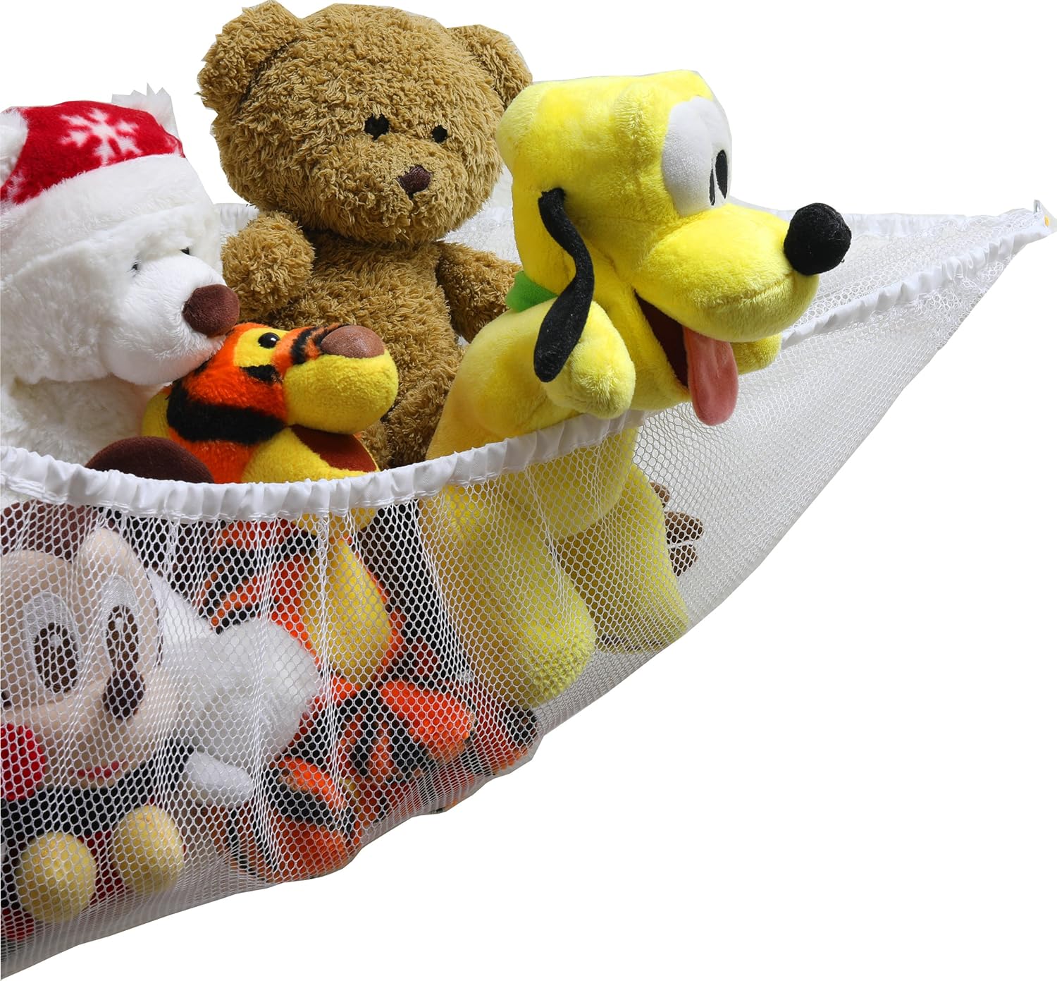 Simple Houseware 2 PK - Stuffed Animals Jumbo Toy Storage Hammock, White