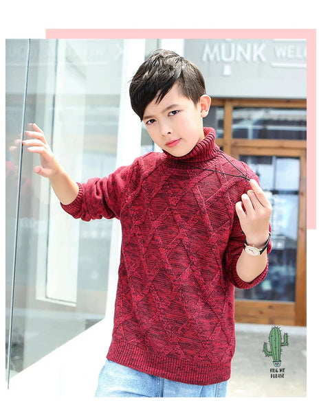 Velvet Thickening Children Autumn Fashion Sweaters Kids Top Boys Clothing