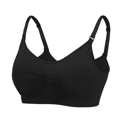 Seamless Maternity Nursing Bra – Clip-Down Push-Up Bralette for Breastfeeding