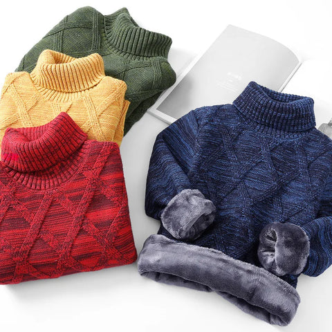 Velvet Thickening Children Autumn Fashion Sweaters Kids Top Boys Clothing