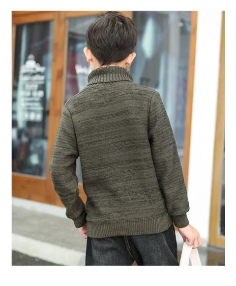 Velvet Thickening Children Autumn Fashion Sweaters Kids Top Boys Clothing