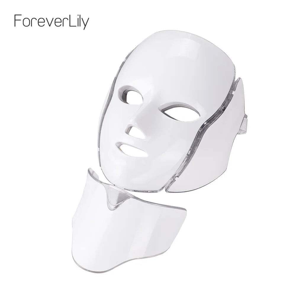 Air Bag-7 Colors Light LED Skin Care Facial Beauty Mask With Neck Skin Rejuvenation Treatment Beauty Anti Acne Therapy Whitening