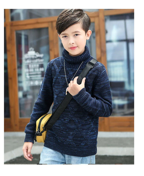 Velvet Thickening Children Autumn Fashion Sweaters Kids Top Boys Clothing