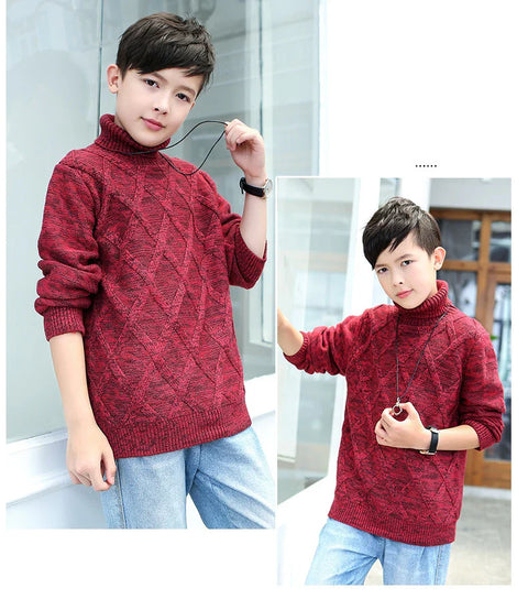 Velvet Thickening Children Autumn Fashion Sweaters Kids Top Boys Clothing