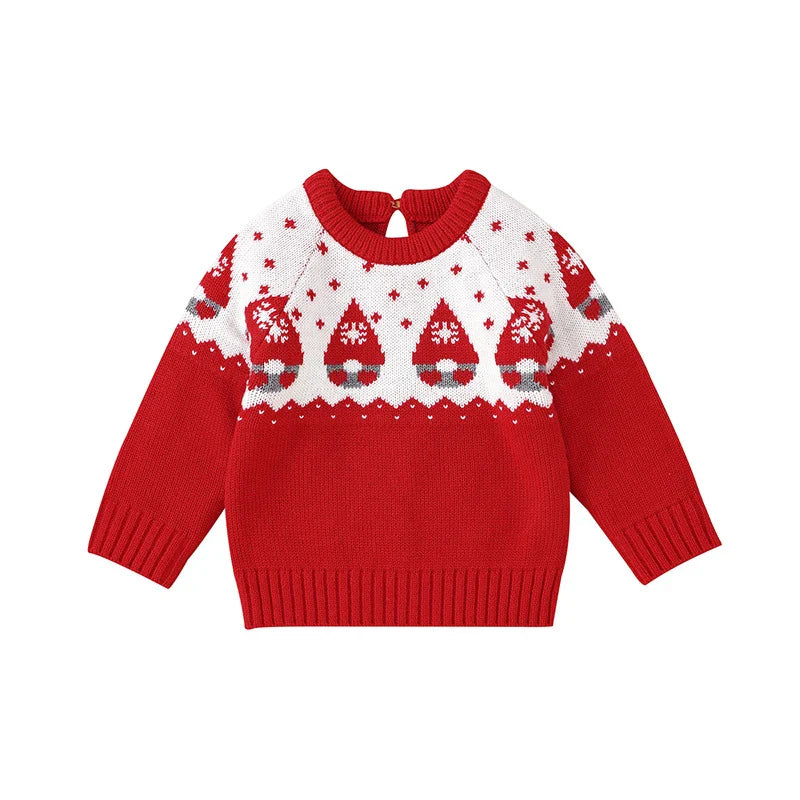 0-3Yrs Christmas Baby Boys Girls Sweaters Winter Knitted Infant Baby Clothes Elk Deer Pattern Kids