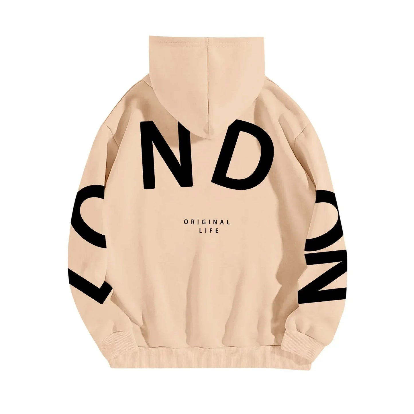 Women Y2k Hooded Streetwear Pullovers Womens Home Outdoor Workout Long Sleeve Hoodie Back Letter Print Oversized Sweatshirt