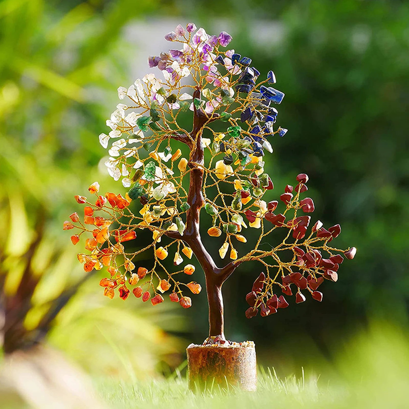 7 Chakra Crystal Tree – Natural Stone Feng Shui Decor for Positive Energy & Meditation