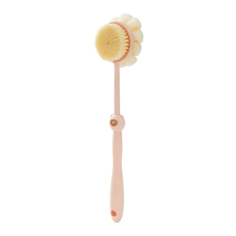 Household 2-In-1 Double Shower Shower Brush Long Shower Brush Bath Massage Back Brush Body Exfoliating Brush Bath Products