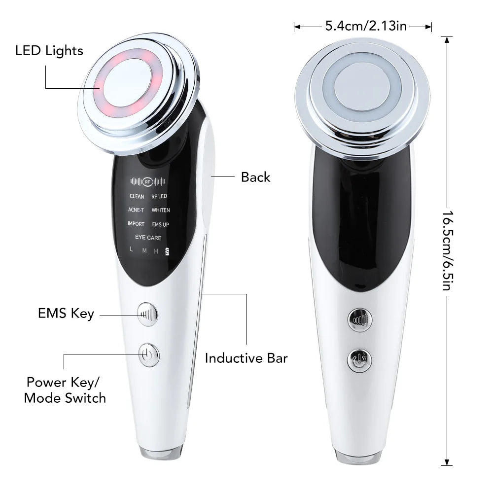 7 in 1 Face Lifting Device EMS Microcurrent Skin Rejuvenation LED Facial Neck Firming Massager Face Beauty Care Apparatus