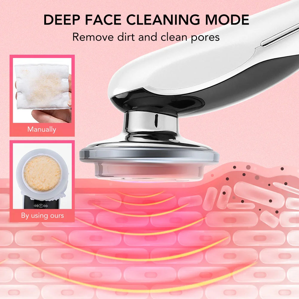 7 in 1 Face Lifting Device EMS Microcurrent Skin Rejuvenation LED Facial Neck Firming Massager Face Beauty Care Apparatus