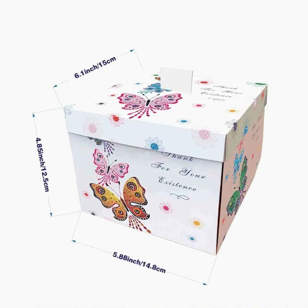 New Creative Surprise Flying Butterfly Box Prank DIY Butterfly Explosion Gift Box Party Decorations