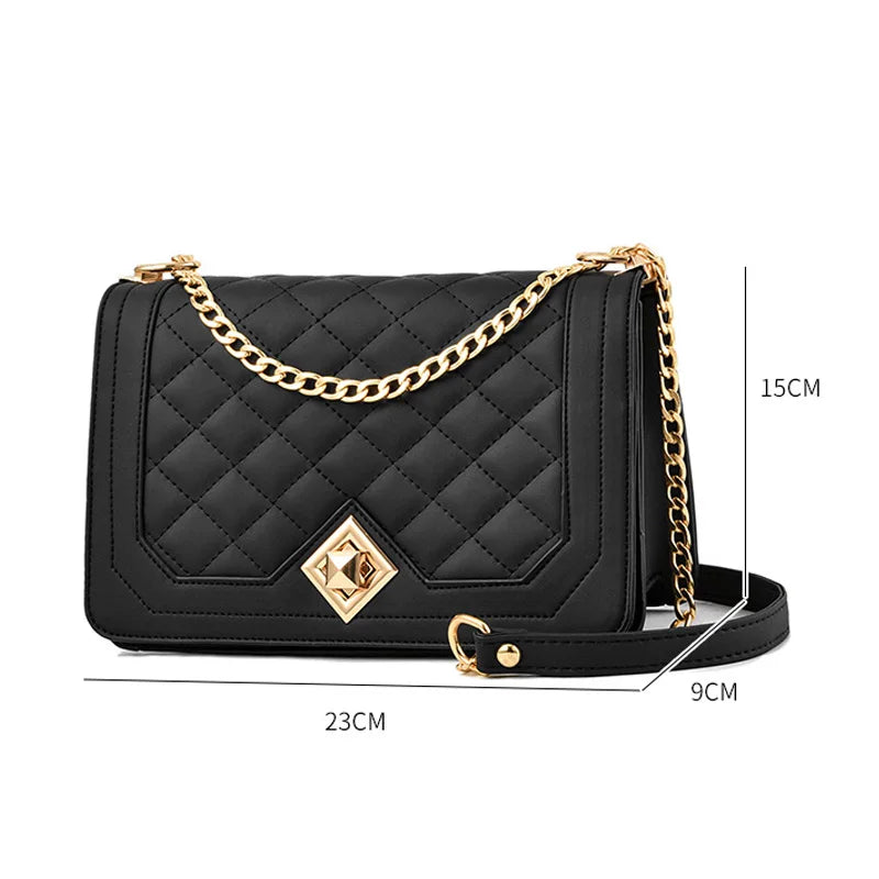 Luxury Designer Bags Women Leather Chain Crossbody Bags for Women Handbags Shoulder Bags Messenger Female Clutch