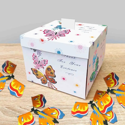 New Creative Surprise Flying Butterfly Box Prank DIY Butterfly Explosion Gift Box Party Decorations