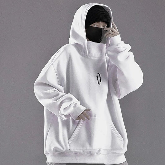 Autumn Winter High Collar Hoodie Loose Comfortable Men'