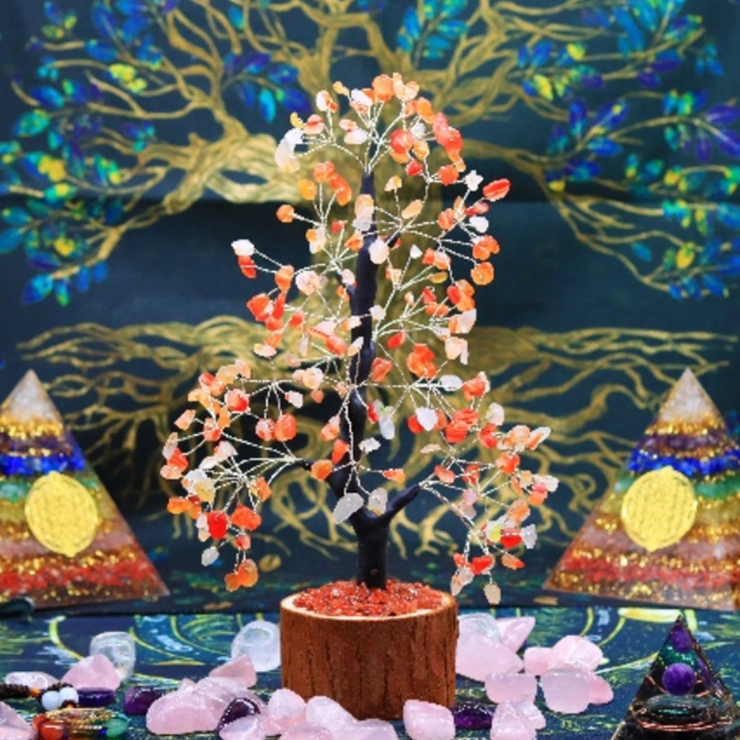 7 Chakra Crystal Tree – Natural Stone Feng Shui Decor for Positive Energy & Meditation