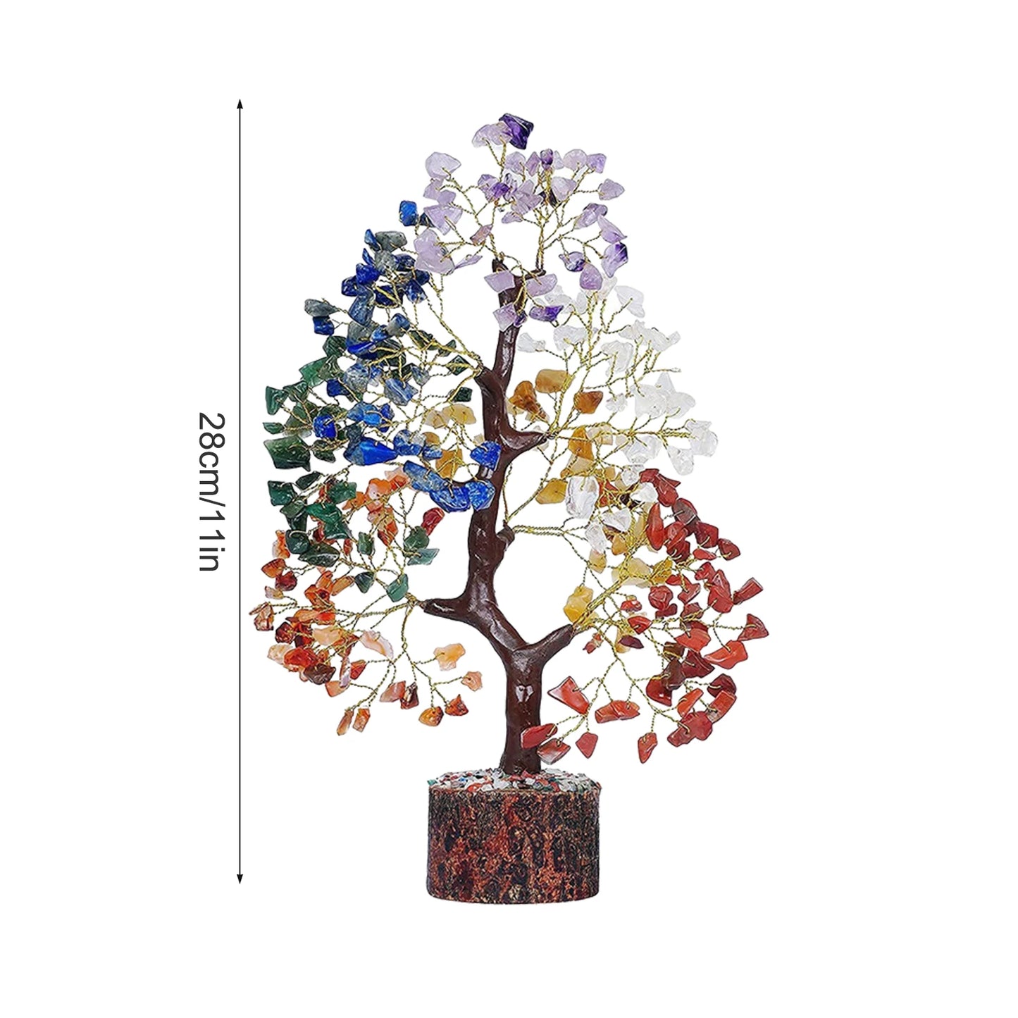 7 Chakra Crystal Tree – Natural Stone Feng Shui Decor for Positive Energy & Meditation