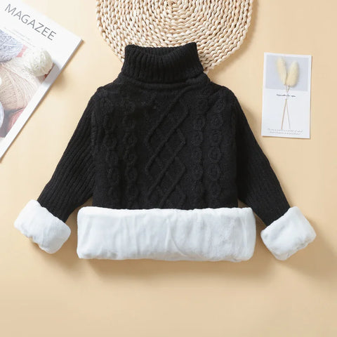 Velvet Thickening Children Autumn Fashion Sweaters Kids Top Boys Clothing