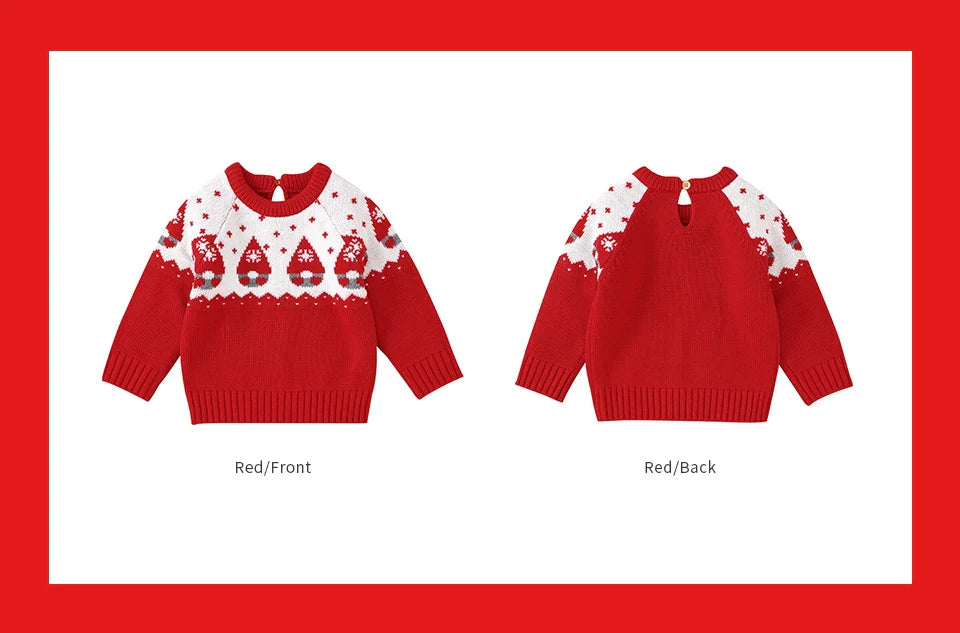 0-3Yrs Christmas Baby Boys Girls Sweaters Winter Knitted Infant Baby Clothes Elk Deer Pattern Kids