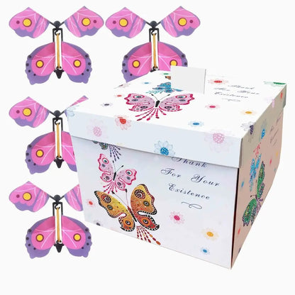 New Creative Surprise Flying Butterfly Box Prank DIY Butterfly Explosion Gift Box Party Decorations