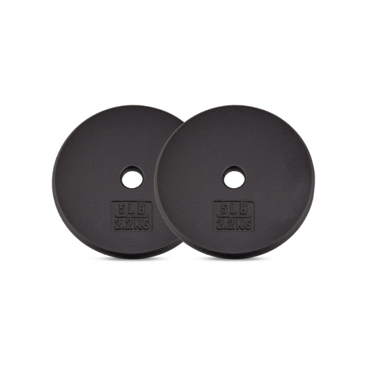 1" Cast Iron Weight Plate for Strength Training, 5LB-25LB, Single & Set of 4