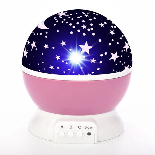 Star Projector Lamp – LED Moon & Galaxy Night Light for Kids' Bedroom