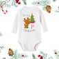 Christmas Newborn Baby White Long Sleeve Jumpsuit