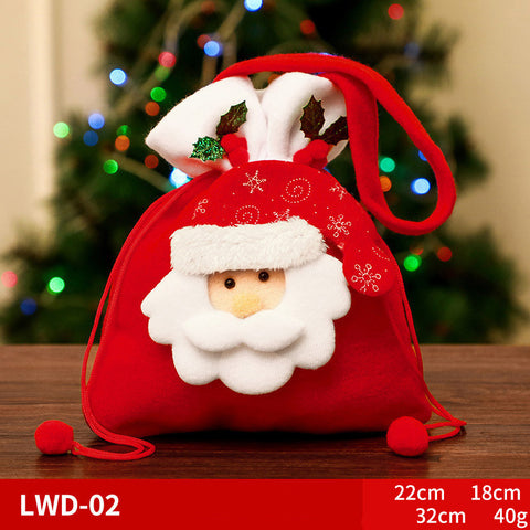 Christmas Gift Portable Brushed Gift Bag